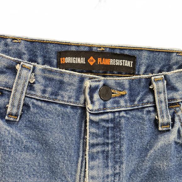 Wrangler 13 Original Flame Resistant CAT2 2112 Jeans Straight Leg 31 X 34 - Picture 3 of 8